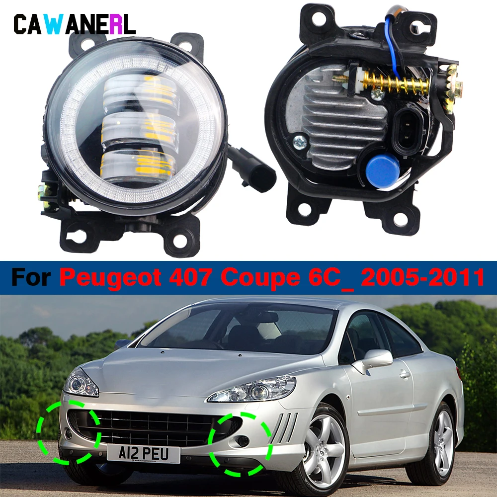 

2 X 30W Car LED Fog Light DRL Angel Eye Daytime Running Lamp H11 For Peugeot 407 Coupe 6C_ 2005 2006 2007 2008 2009 2010 2011