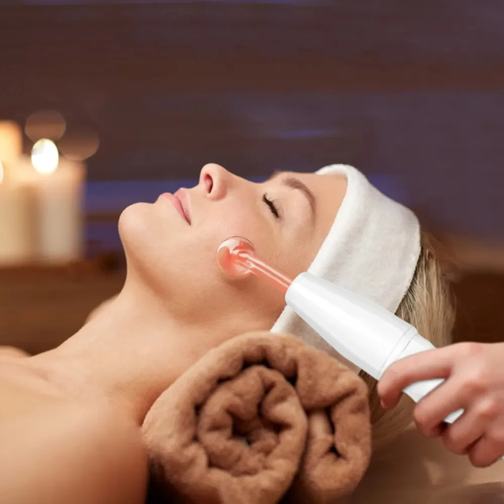 Draagbare hoogfrequente elektroden Glazen buis voor gezichtslichaam Wand Acne Spot Rimpelverwijdering Huidverzorging Schoonheidstools