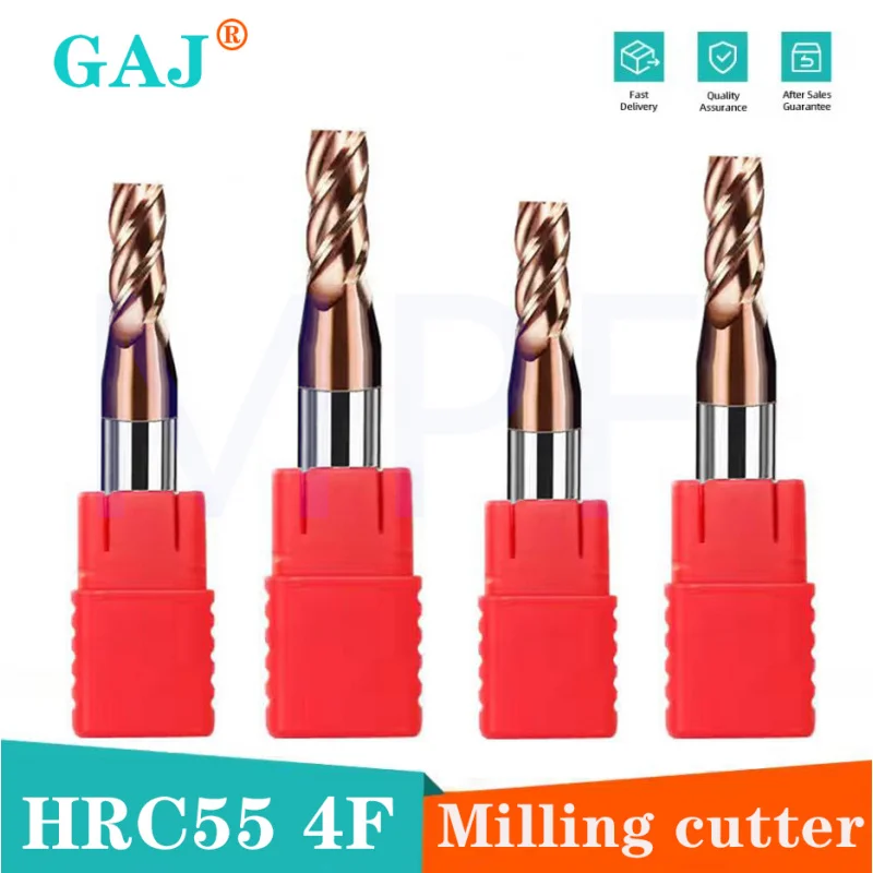 

HRC55 CNC Cutter Tools 4 Flute Decimal Point End Mill D1.1-D5.9mm Carbide Tungsten Steel Milling Cutter 4 6 Shank Milling tools