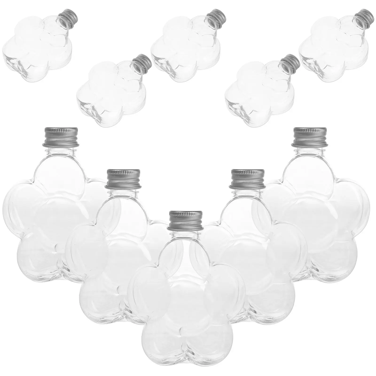 10 قطعة زجاجة رسم رملية على شكل بتلة شفافة يمكنك صنعها بنفسك هدايا حفلات الزفاف وأعياد الميلاد حاوية بلاستيكية ألعاب الشاطئ