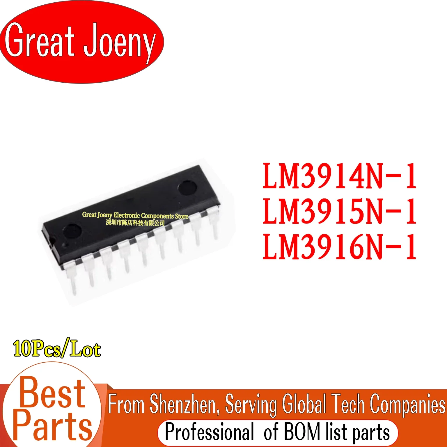 

(10piece)100% New LM3914N-1 LM3915N-1 LM3916N-1 DIP-18 Chipset Bulk Best Price