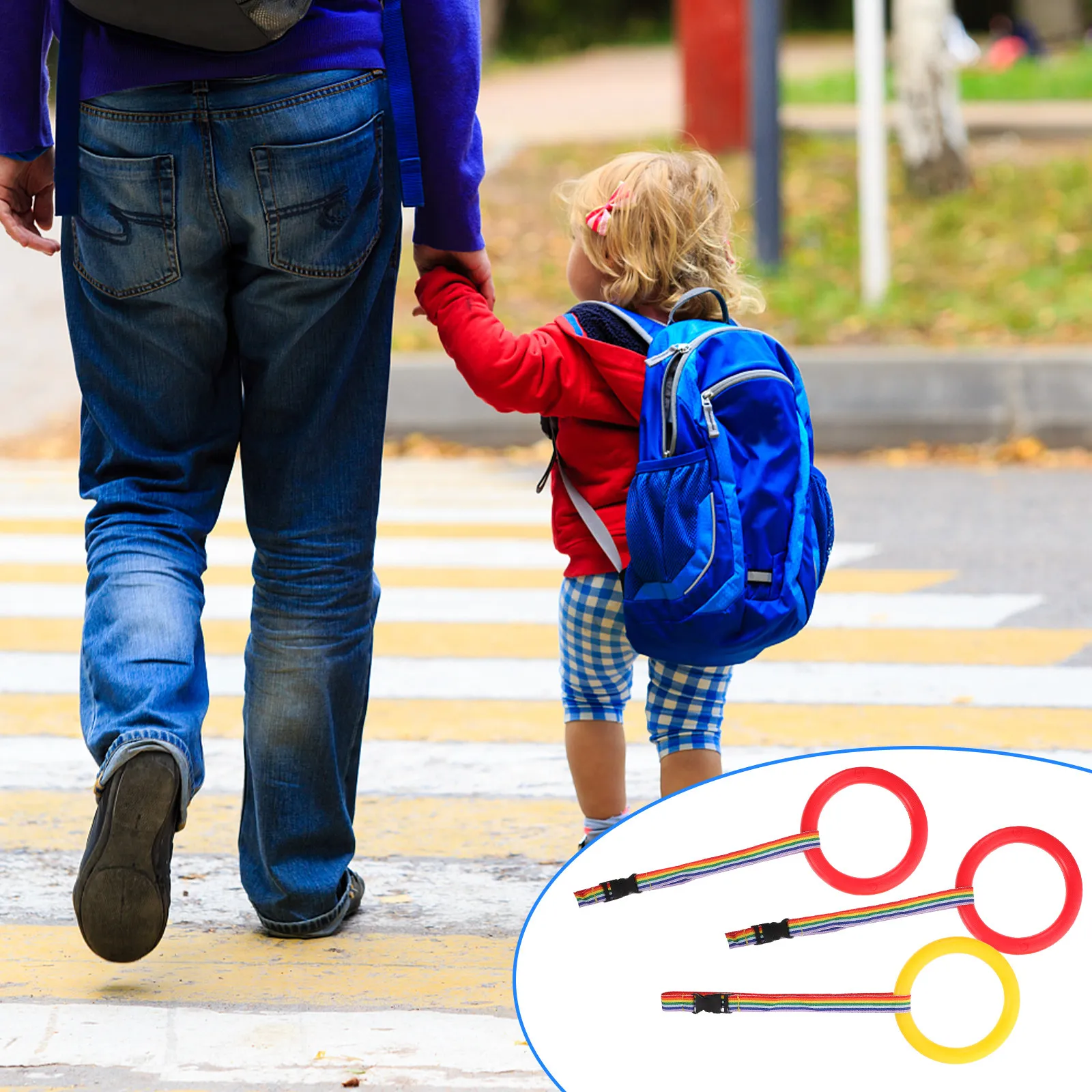 

3Pcs Bright Colored Children Safety Walking Rope Preschool Line Rope for Outdoor Walking Road Crossing Park Camping Hiking