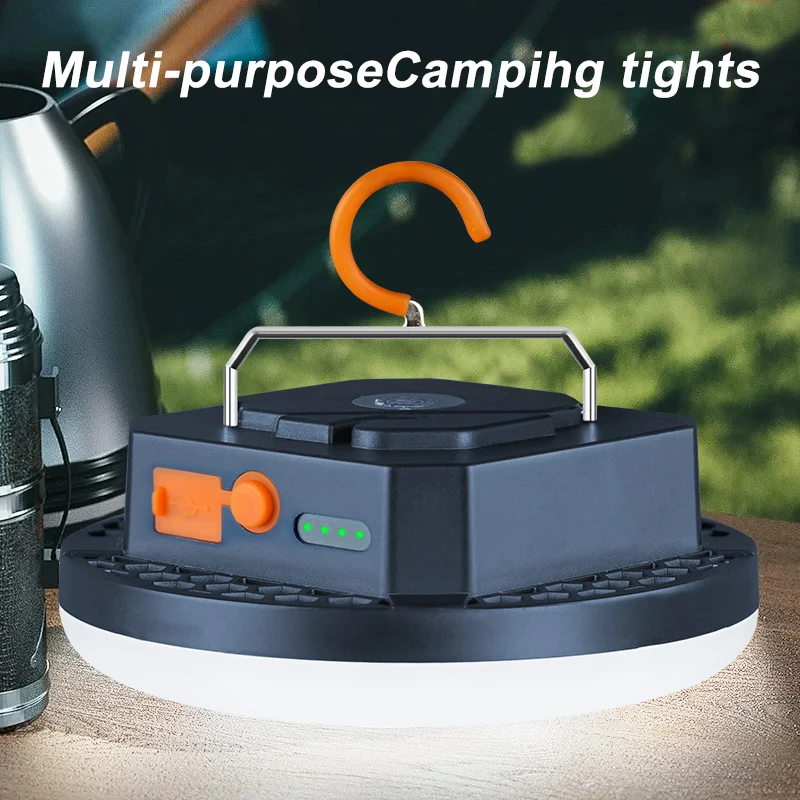 

LED Camping Lantern with 10000/7000mAh Lithium Battery Rechargeable and Portable Outdoor Camping Lamp Bulb Flashlight Emergency