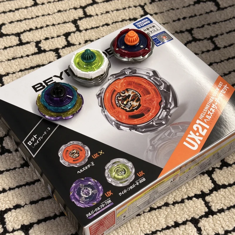 Hot In Stock Beyblade X Ux-21 Hells Nether Deck Set Without Launcher Competitive Assembled Battle Top Model Hobby Collectible