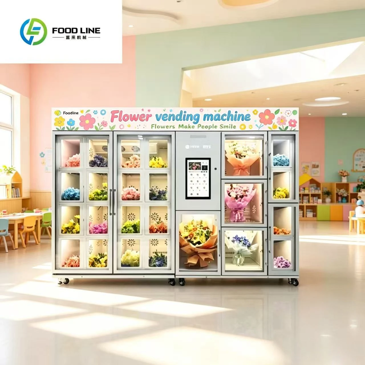 Vending Machine Qr Code - FL FOODLINE 맞춤형 상업용 스마트 꽃