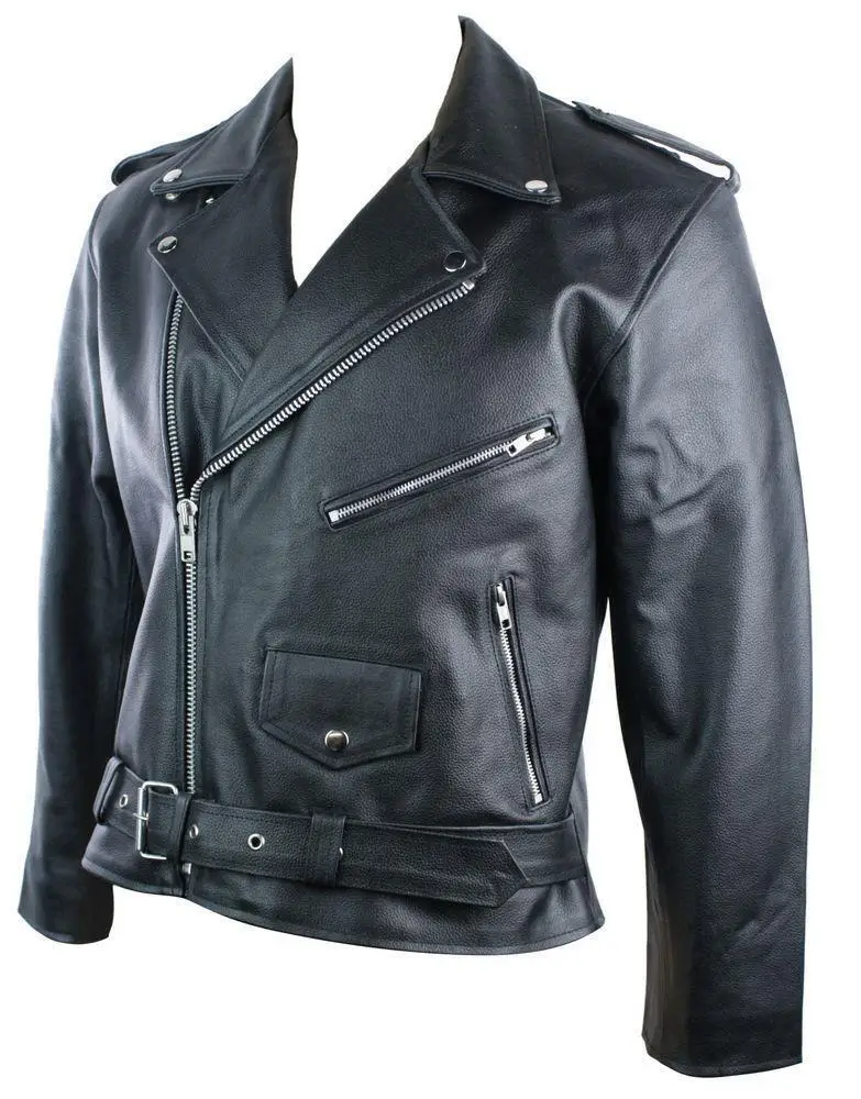 2024   Men PU Leather Jacket Motorcycle Fashion Slim Fit Leather Coat men jacket