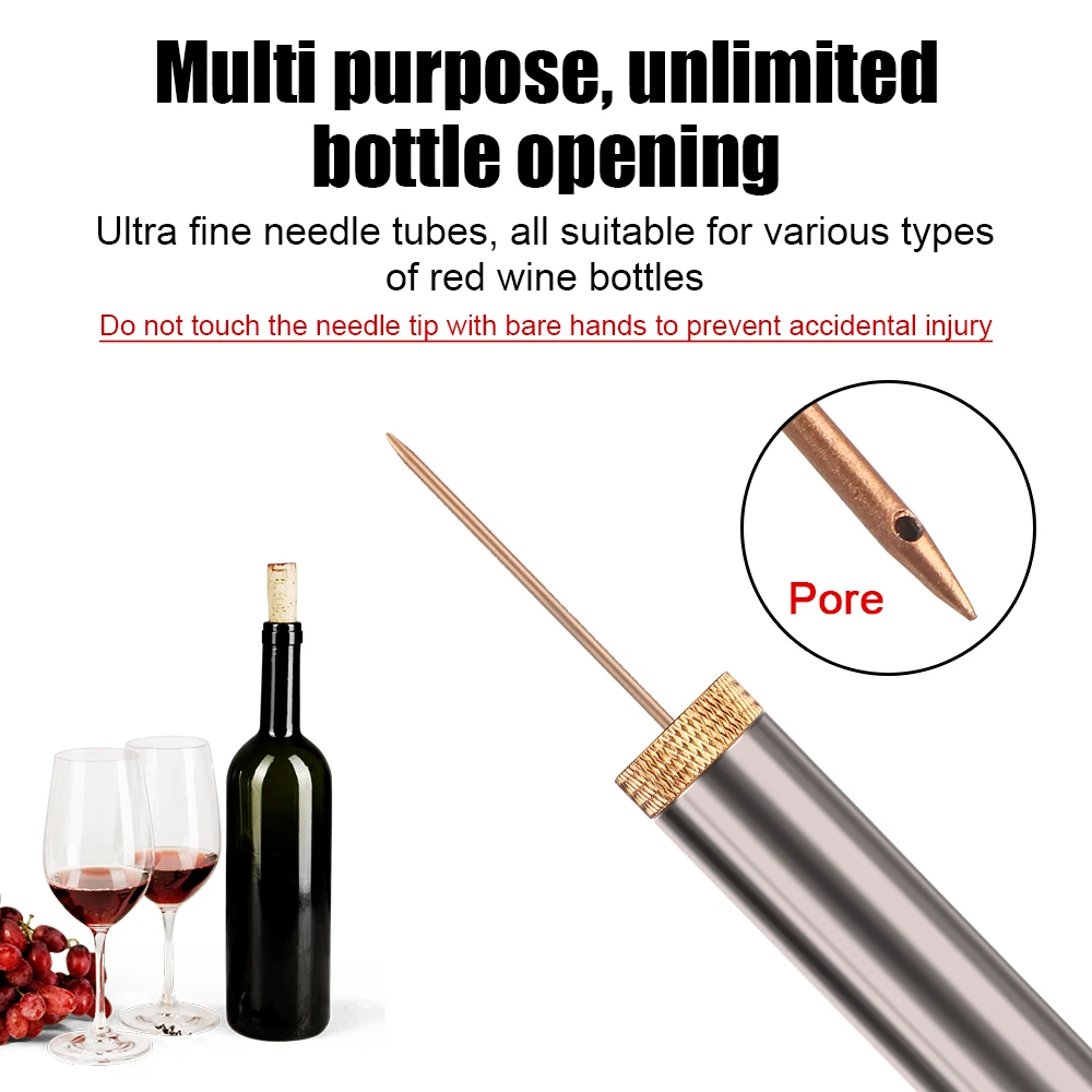 Portable Wine Lovers Needle Type Pneumatic Bottle Opener for Home Restaurant Party Wine Opener Corkscrew Opener Tools view 5