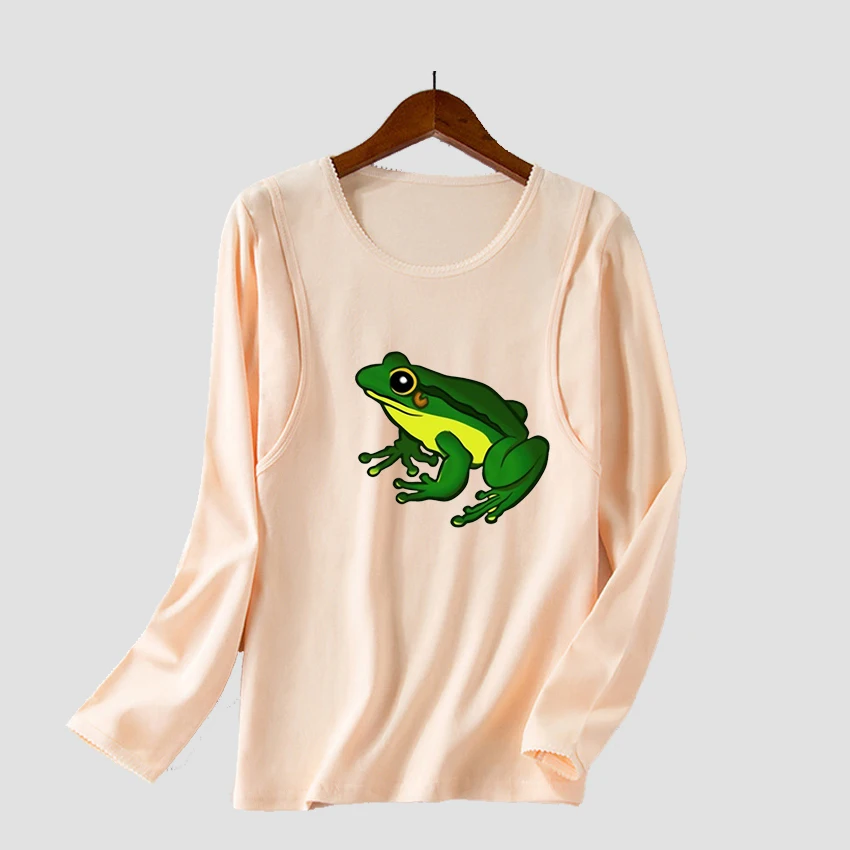 

Frog Animal Maternity T-shirts Maternity Nursing Breastfeeding Funny Long Sleeve Pregnant Women Pregnancy Tops Add Your Design