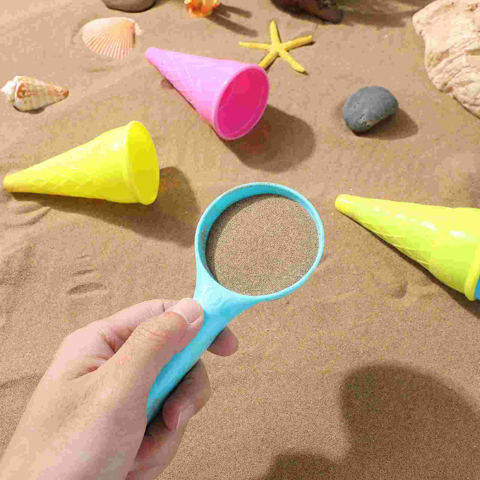 Boy Toyandona Play House Beach Ice Cream Cone Scoop Set (random Color 5pcs/pack) 2 Packs for Sale Baby Cup Toys Plastic Sand