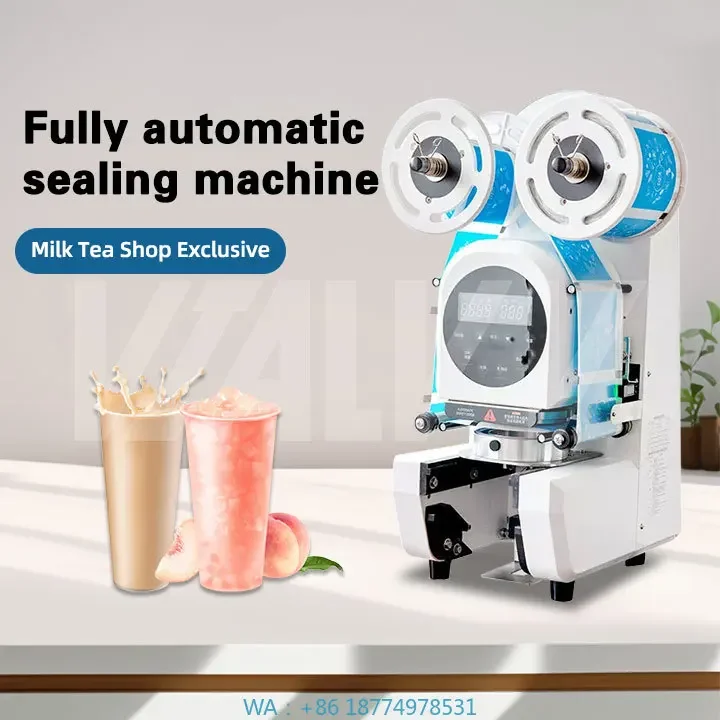 자동 밀봉 기능이 있는 컵 밀봉기 휴대용 버블티 플라스틱