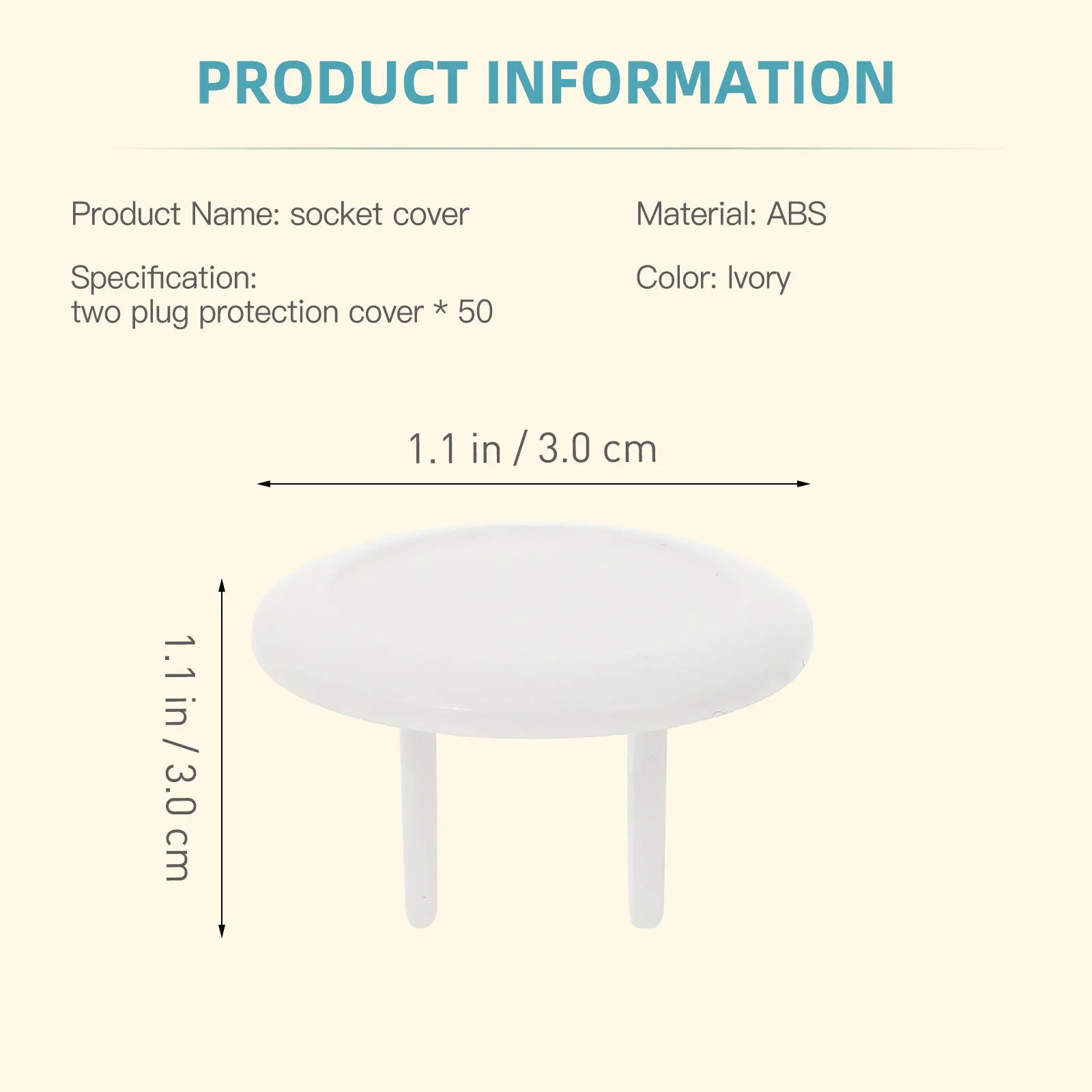 50Pcs Child Proof Outlet Covers Reliable Electric Socket Guards for Home Protection Socket Covers Outlet Cover