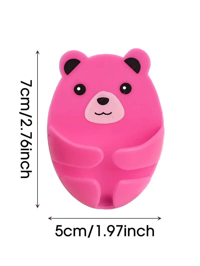 Wall Storage Hook Bear Plug Bracket Punch-free Power Plug Socket Holder Kitchen Stealth Hook Wall  Self-Adhesive Hanger Bathroom