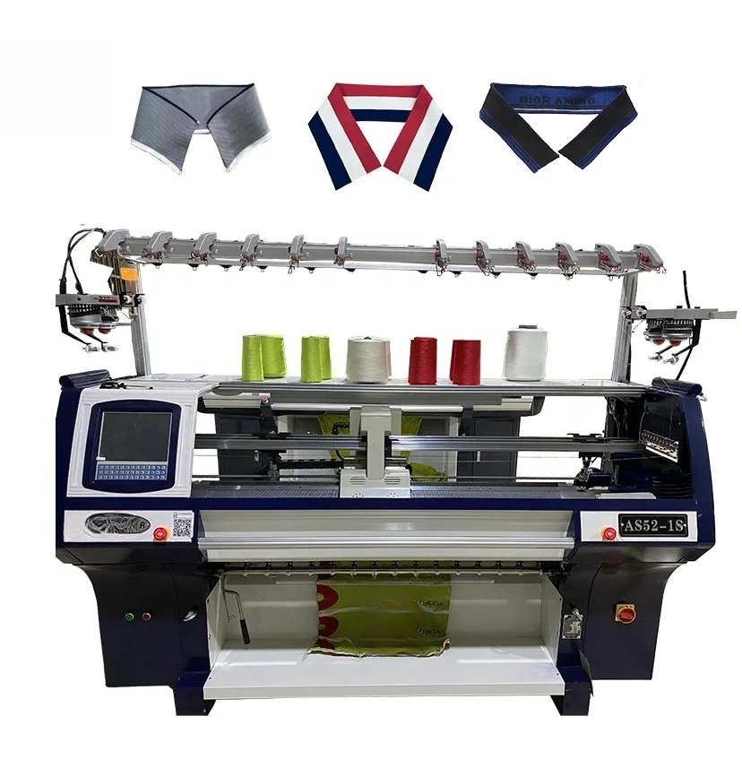 Fully Jacquard Computerized Flat Knitting Neck and Cuff Machine