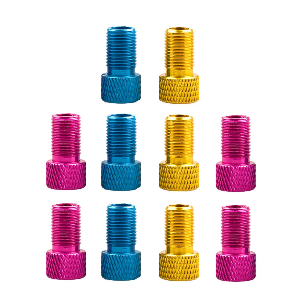 10Pcs French to American Bike Valve Adaptor Steel Conversion Tool Lightweight Inner Tube Nozzle Essential for Cyclists