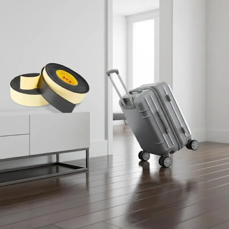 Luggage Wheel Silent Sticker Shock Absorption Non-Slip Self Adhesive Protective Pad for Trolley Suitcase Outdoor Travel Use