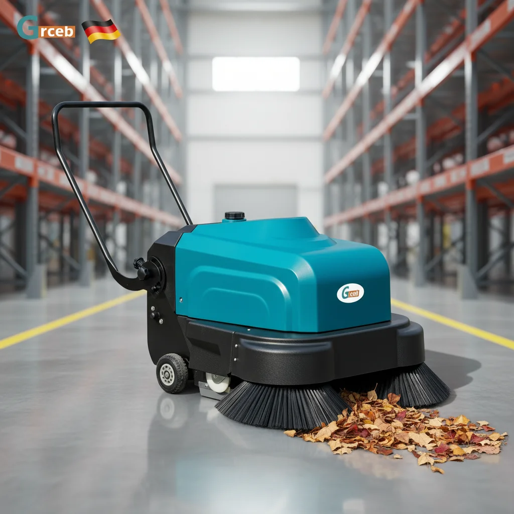 

Electric Walk-Behind Floor Sweeper Machine with Brush Battery Powered New