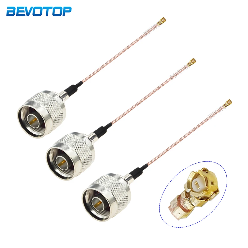 1PCS L16 N Male to U.FL  1 Female Jack Connector RG178 RF Coaxial Cable for Mini PCI WIFI WLAN Antenna Extension Jumper