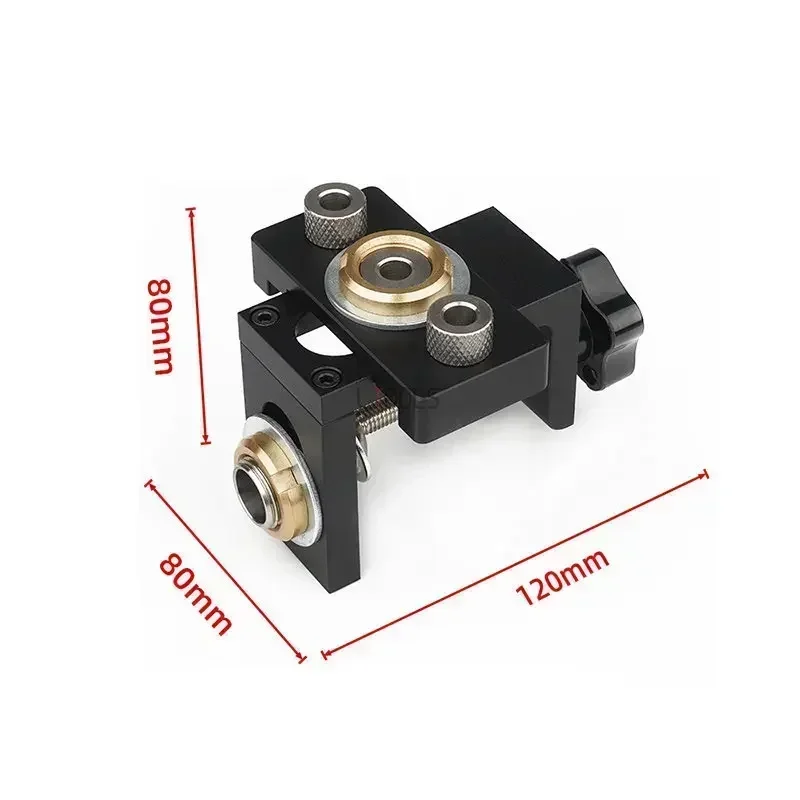 Imagem -06 - Carpintaria Bolso Buraco Gabarito Perfuração Guia Locator Ferramenta Perfurador Ajustável Doweling Jig mm mm 10 mm 12 mm 15 mm Drill Bit Novo em 1