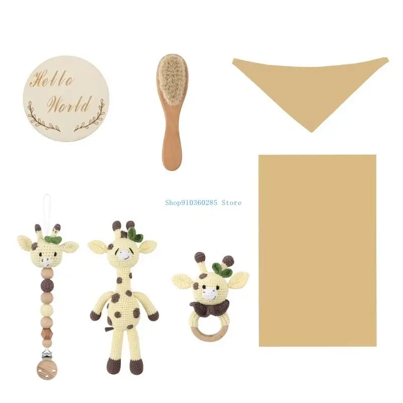 

K9FF 7 in 1 Baby Supplies Photography Prop Newborn Infant Birthday Keepsakes Gift Set