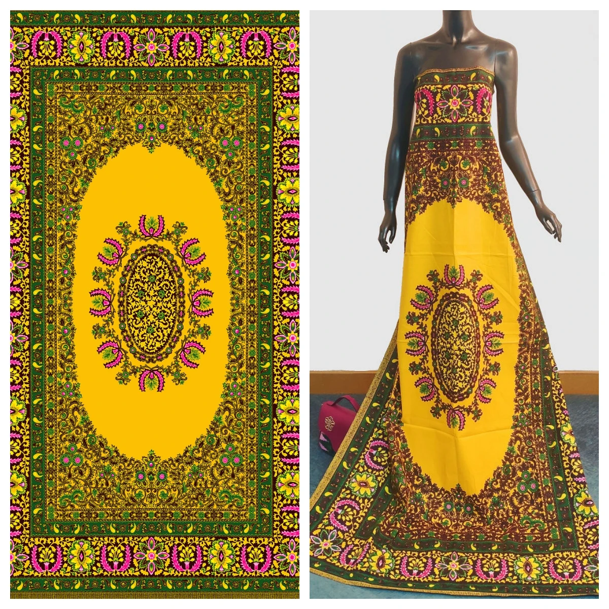 

Classical super java Hollandais wax print fabric, smooth soft African loincloth, Christmas decoration, table cloth, robe, 6 yard