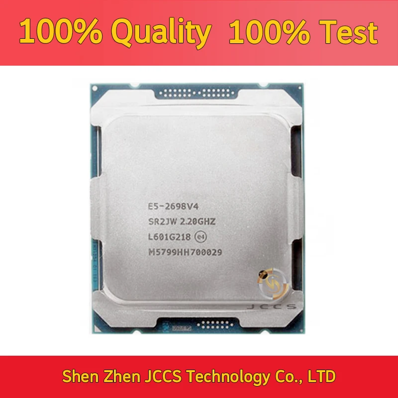 Used E5 2698 V4 CPU Processore 20-Core 40-Thread 2.2GHZ 50MB L3 Cache 135W SR2JW