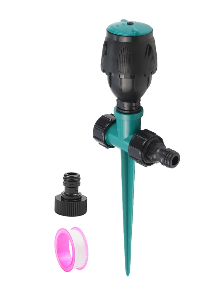 Garden Sprinkler with For 360 Degree Rotating Spray and Spike Fixing for Stable Lawn Irrigation and Water Distribution