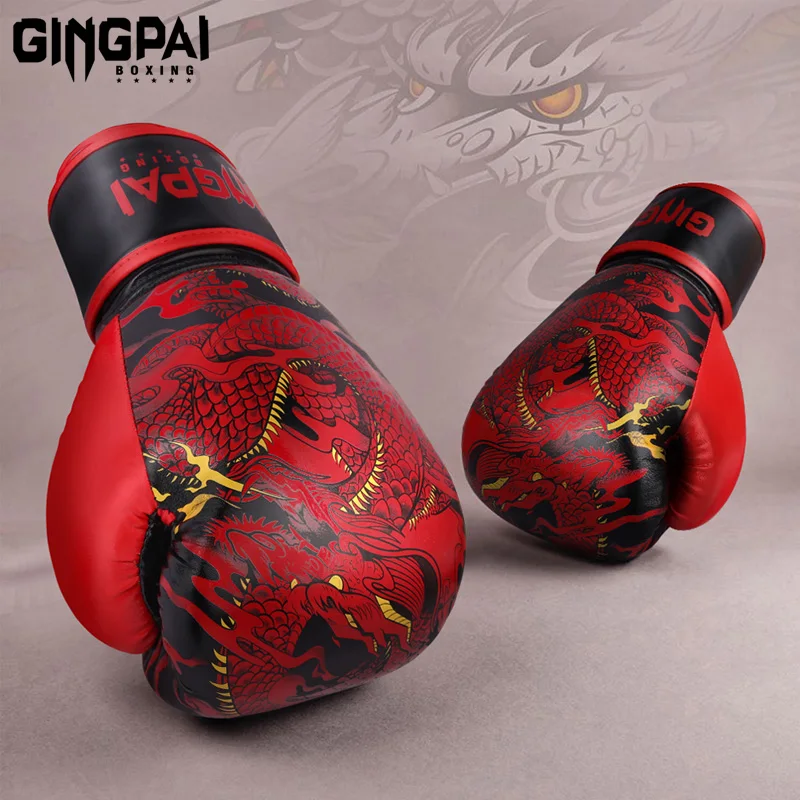 Kick Boxing Gloves for Adult Men Women PU Karate Muay Thai Guantes De Boxeo Free Fight MMA Sanda Training Adults Kids Equipment