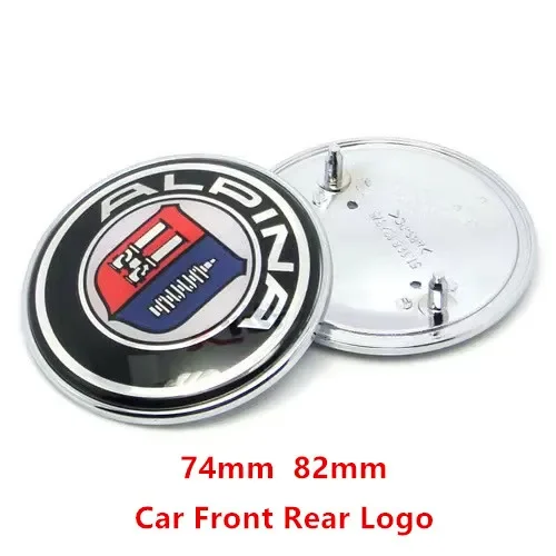 74mm 45mm 82mm Car Bonnet Hood Front Grill Rear Trunk Tail Bumper ALPINA Emblem Badge Logo Auto Exterior Accessories Sticker