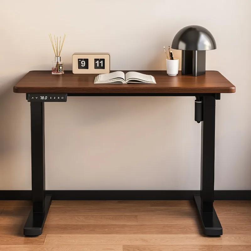Electric lifting table Small size desk Student household solid wood computer desk Small apartment narrow space Bedside desk