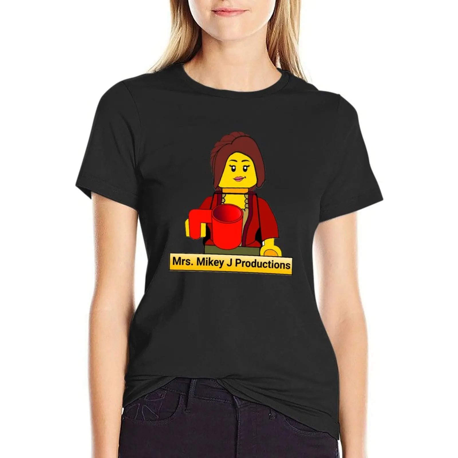 

Mrs. Mikey J Productions Cup T-Shirt blacks new edition lady clothes anime clothes white t shirts for Women