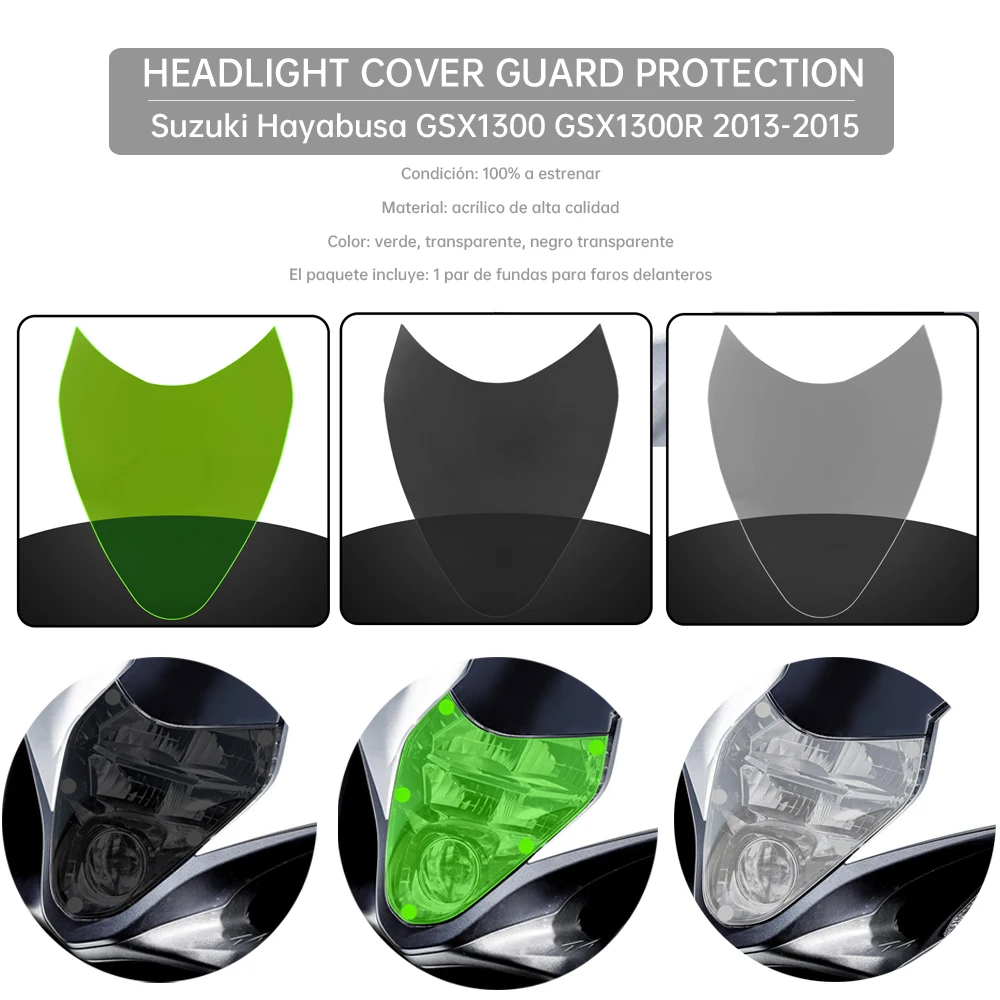 For Suzuki Hayabusa GSX1300R GSXR1300 GSX-R 1300 2020-2022 Motorcycle Headlight Grille Guard Cover Protector Screen Shield Lens