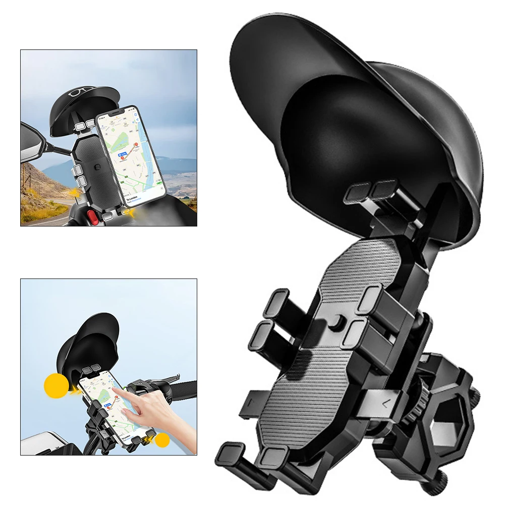 1x Brand New Motorbike Small Rainproof Mobile Phone Helmet Holder Portable Mini Parasol Sun Shade Bicycle Umbrella Phone Bracket