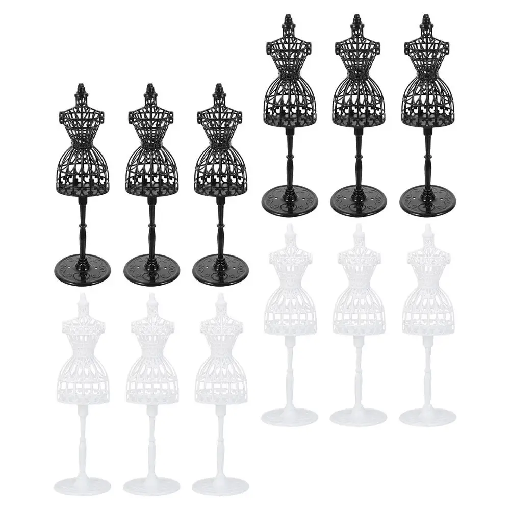 

Набор из 12 стильных мини-манекенов для кукольного домика: элегантные пластиковые подставки-органайзеры для демонстрации одежды