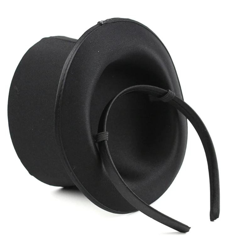 YQ Classical Flat Brim Fedoras Hat Decorative Hair Hoop for Trendy Outfit Casual Wear Versatile Hat for Casual Occassion