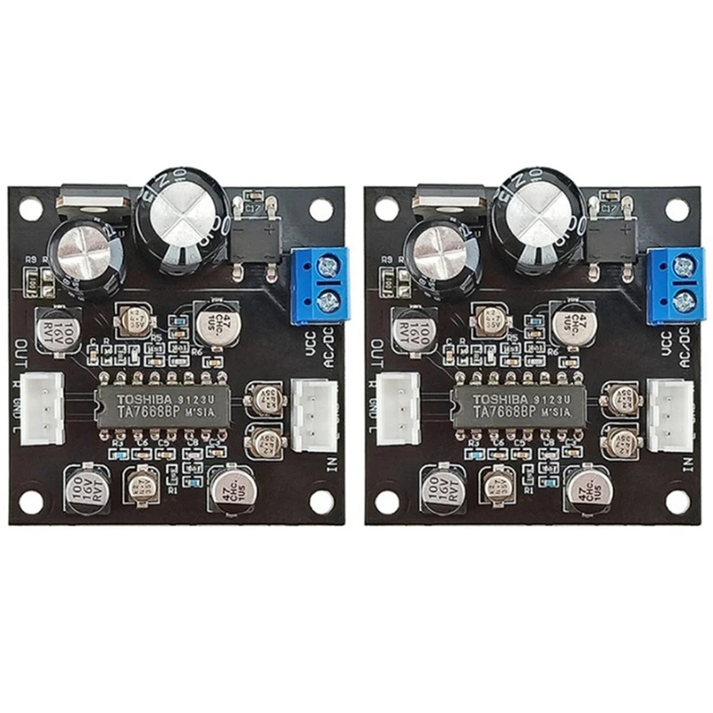 

2X TA7668 Tape Drive Preamplifier Amplifier Tape Deck Board Magnetic Head Preamp Audio Recorder Desktop Radio DIY