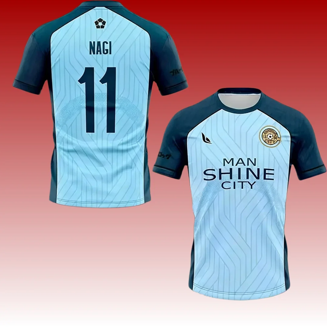 2026 Summer Blue Lock NAGI Man Shine City Jersey Japanese Anime Cosplay Football Uniform Men’s T-shirt Surfing Suit Beachwear