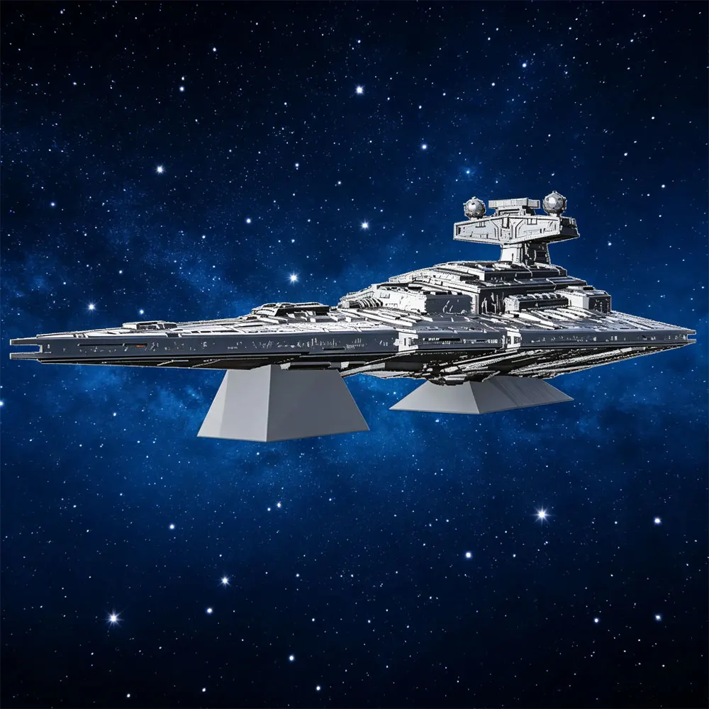 Desk decoration, resin model set of spaceship and battleship, GK mini 3D printed grey model statue, DIY doll model, not colored