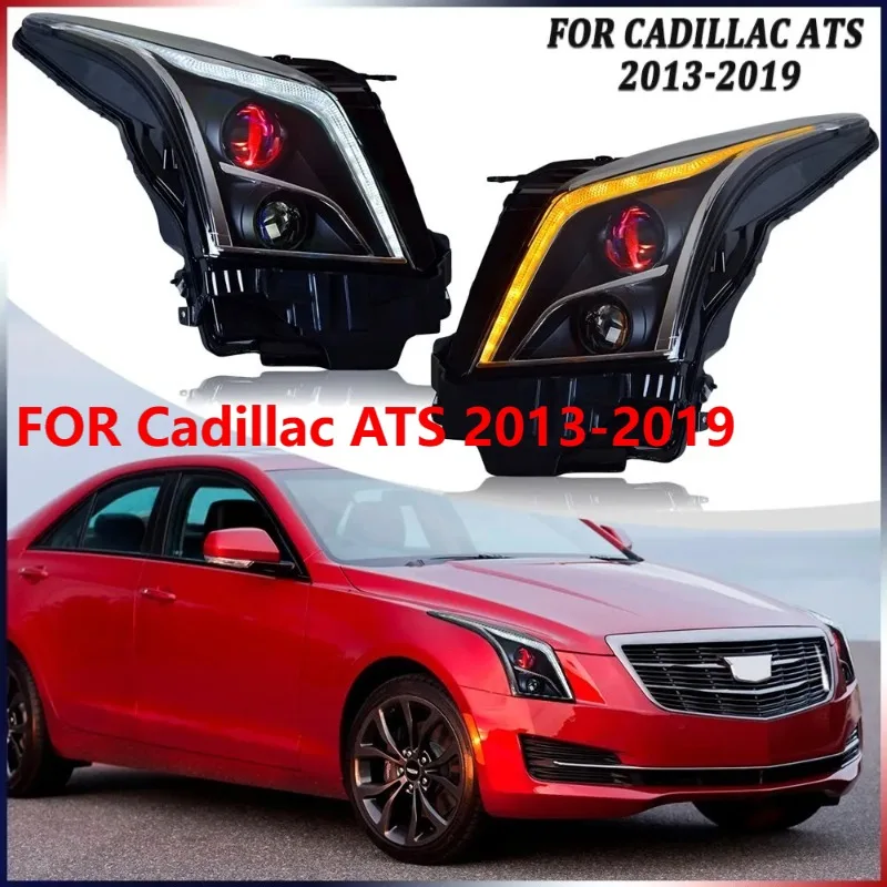 

1 пара светодиодных фар для Cadillac ATS 2013-2019, последовательная лампа DRL в сборе