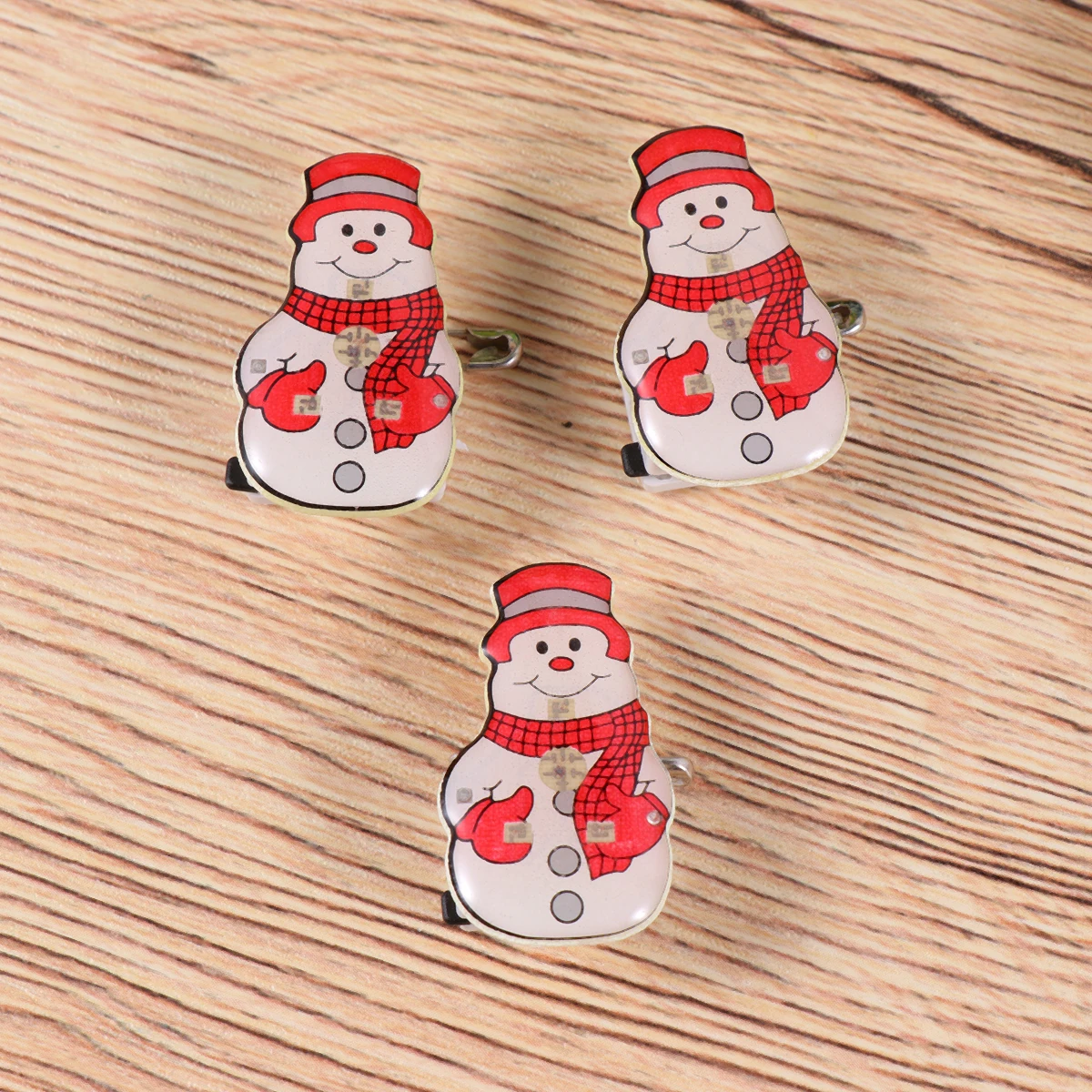

25 Pcs Glitter Brooch Holiday Party Decoration Led Pin Light Snowman Badge Christmas Gifts Lapel Pins