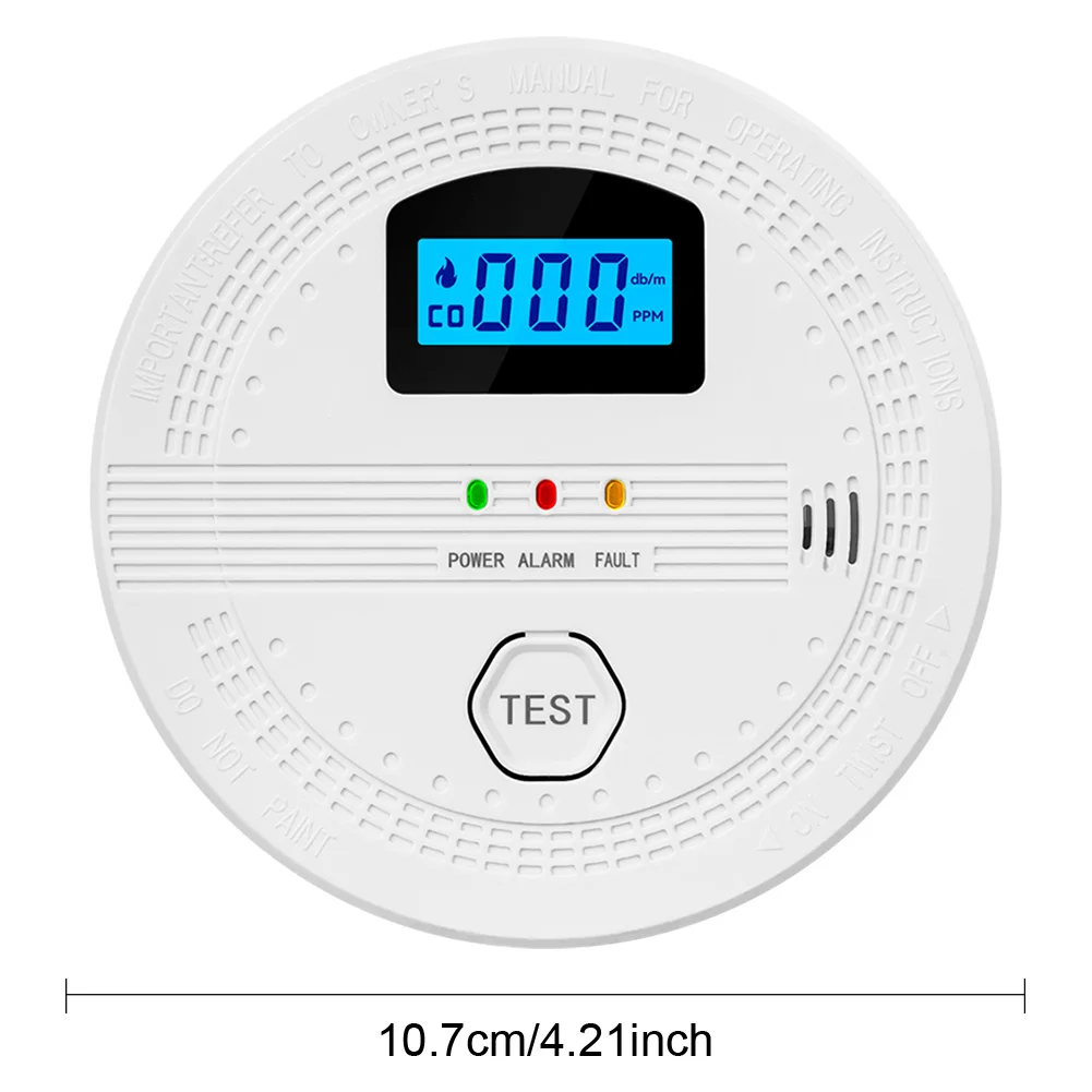 Picture 7: 2-in-1 CO and Smoke Detector LCD Digital Display Portable CO Detector Sound Warning & LED Indicator CO Sensor for Home Warehouse