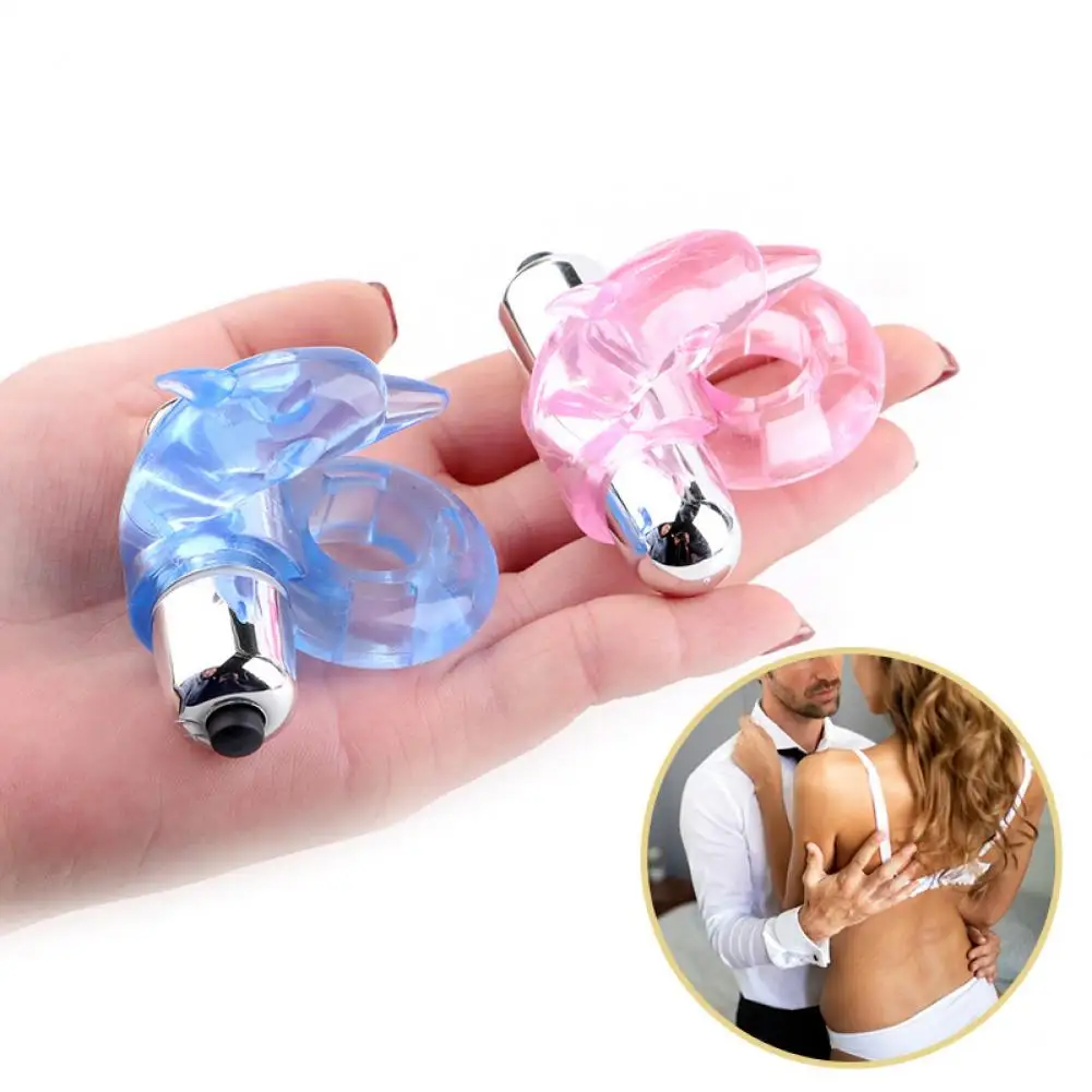 Soft  Effective Vibrating Penis Foreskin Delay Ring Universal Cock Ring Safe   for Men