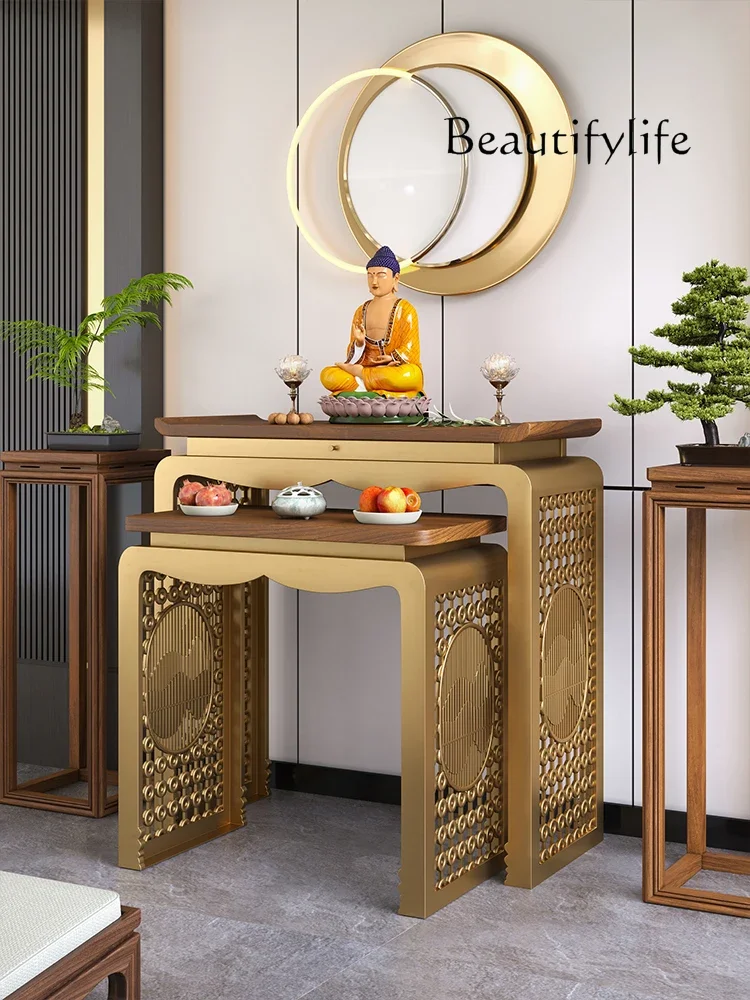 North American black walnut offering table Xuanguantai incense offering table household new Chinese light luxury