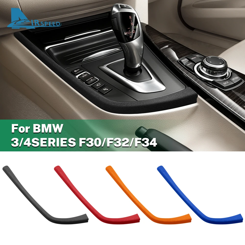 Car Center Console Gear Shift Panel Sticker Trim For BMW 3 4 Series F30 F32 3GT F34 2013-2018 Italy Suede Decorative Strip Cover