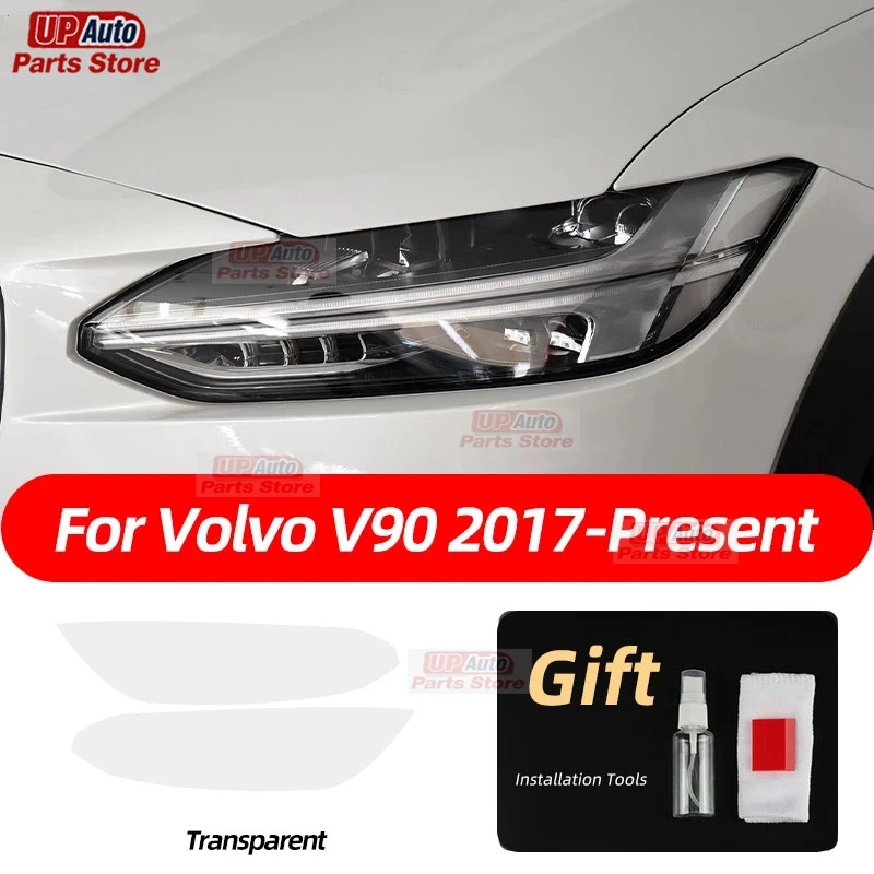 

2 Pcs Car Headlight Protective Film Transparent Black TPU Sticker For Volvo XC90 XC40 XC60 S60 S90 V60 V90 Accessories