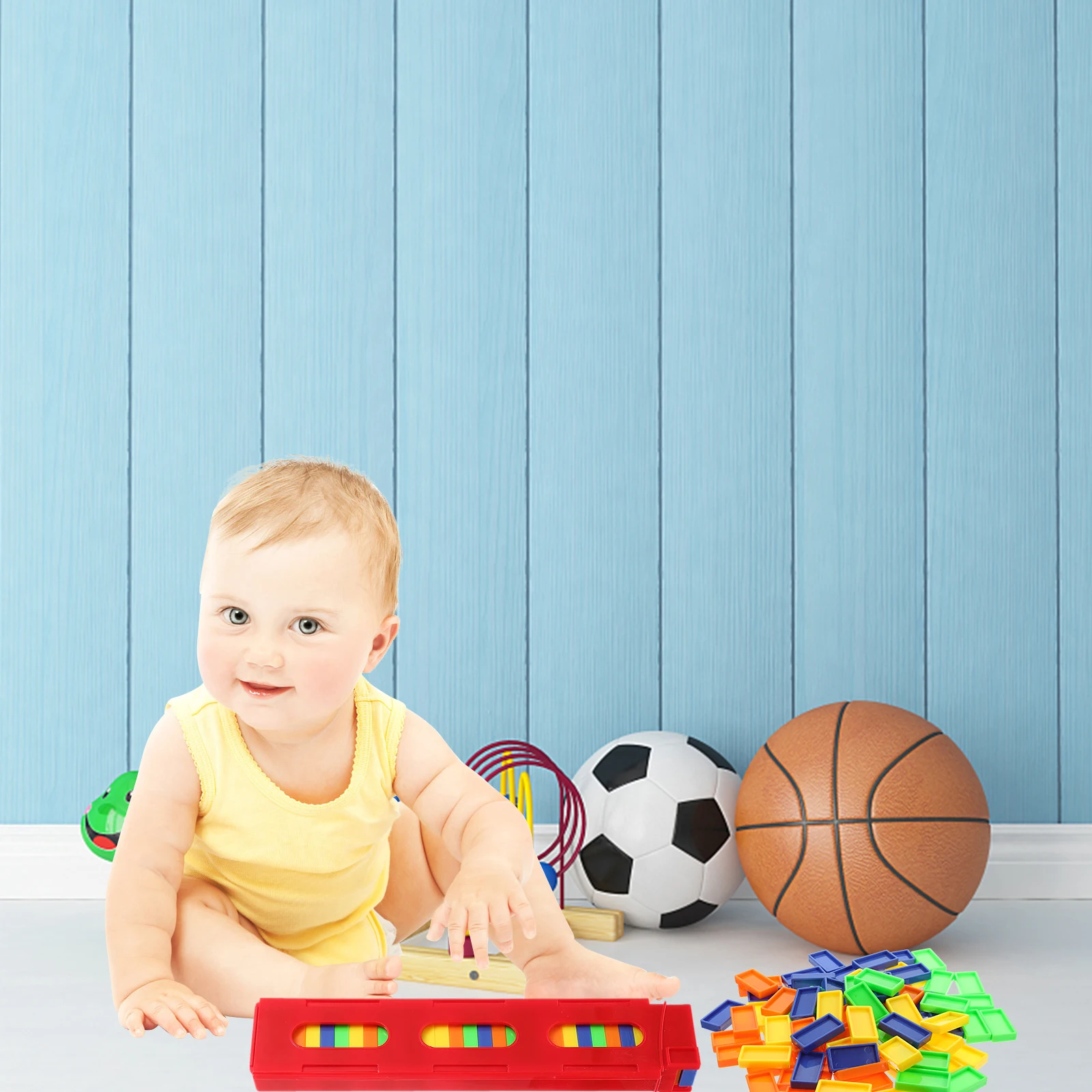 

5 Bags Dominoes Concentration Improving Toys Train Kids Multifunction Educational Plastic Reasonable Collocation