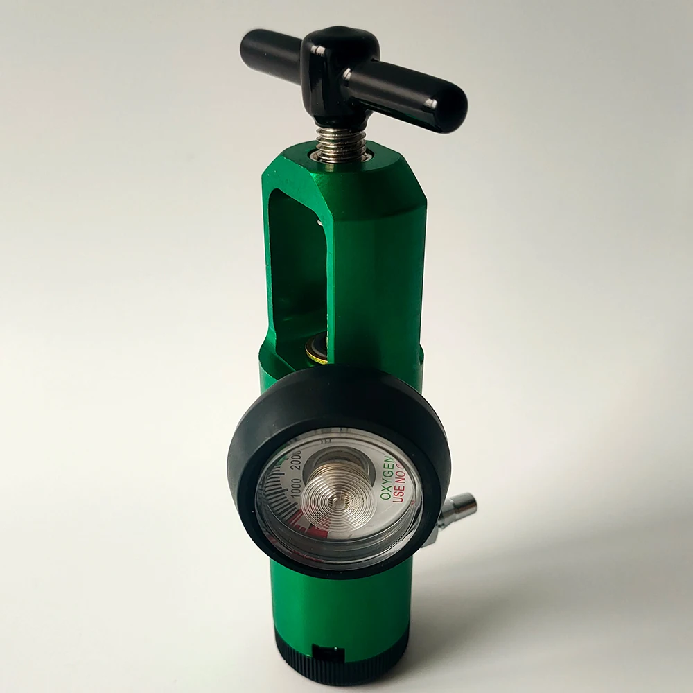 CGA870 Medical Oxygen Tank Regulator Brass Barb Type Connector 0-3000 PSI Gas Portable for Commercial Use
