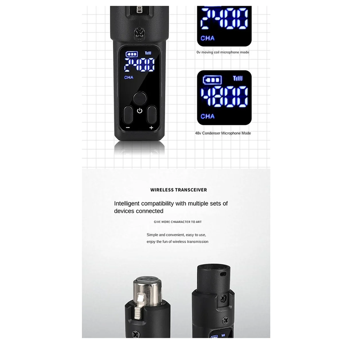 SMIEA Новая система адаптеров 2,4G XLR, беспроводной микрофонный передатчик, приемник, подходит для динамического микрофона, гитарного аудиомикшера