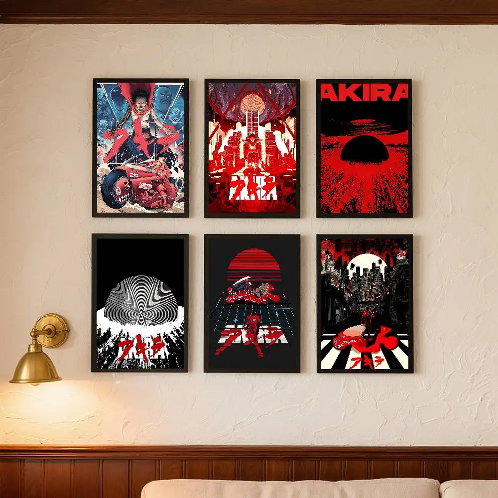 1 قطعة أكيرا الكلاسيكية اليابان الكرتون أنيمي الفيلم المشارك ذاتية اللصق الفن ورق مقاوم للماء ملصق مقهى بار غرفة جدار ديكور