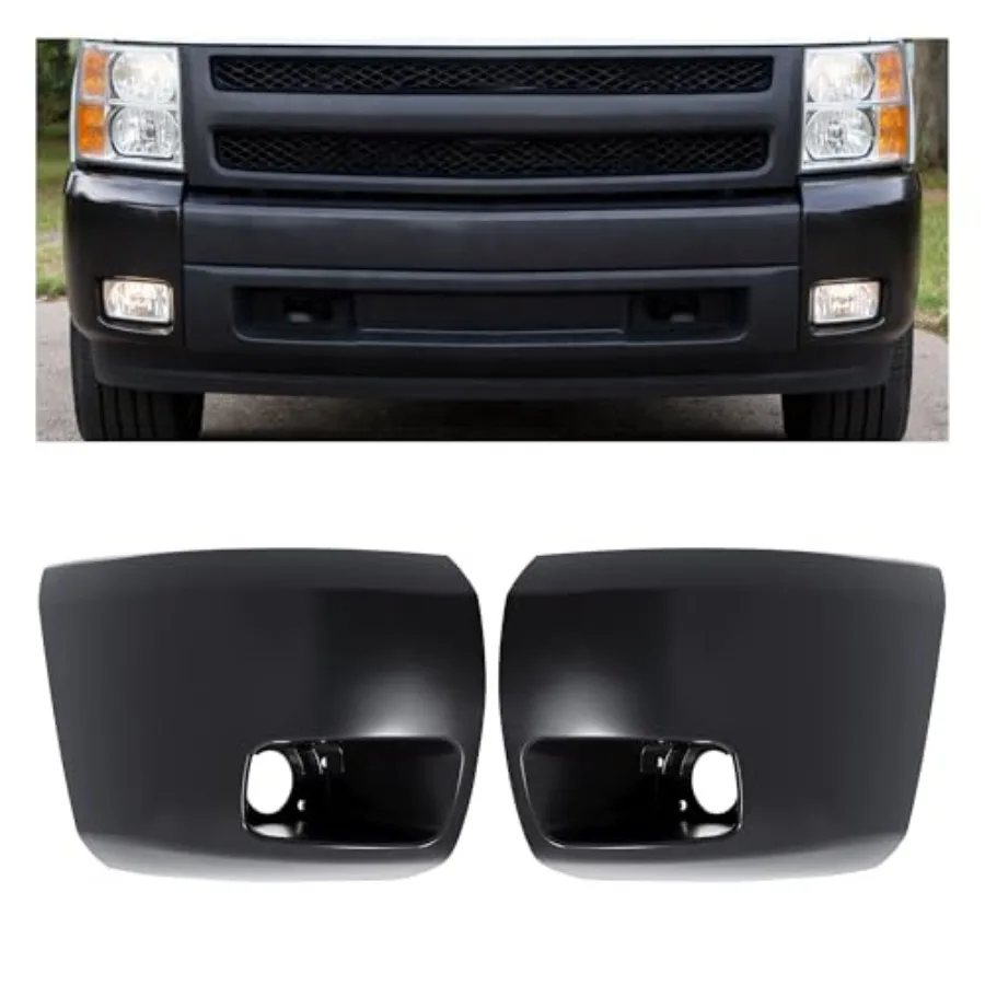 

Front Bumper End Cap Compatible with 2007-2013 Chevrolet Silverado 1500 GM1005147 15891682 GM1004147 15891681 GM1004147C GM1005