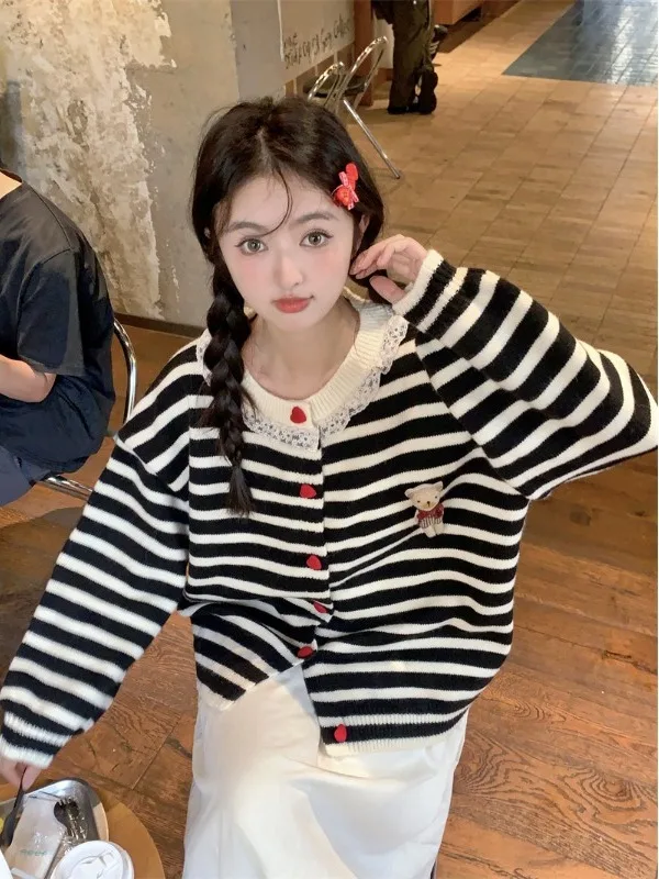 

plus Size Lace Splice 3D Knitted Thiened Sweater Coat Women Autumn Winter New Sle Loose Fit Faionable Knitted Top